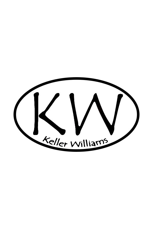 KW White Oval Sticker
