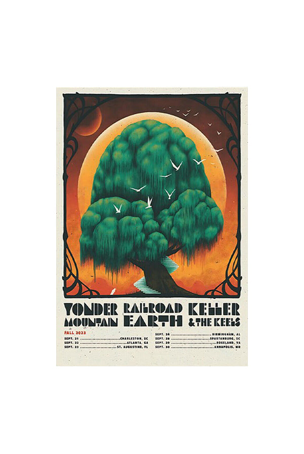 Keller & the Keels, Railroad Earth & Yonder Mountain String Band 2023 Tour Poster