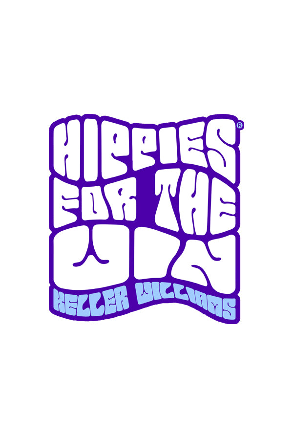 Hippies For The Win Sticker (Purple)