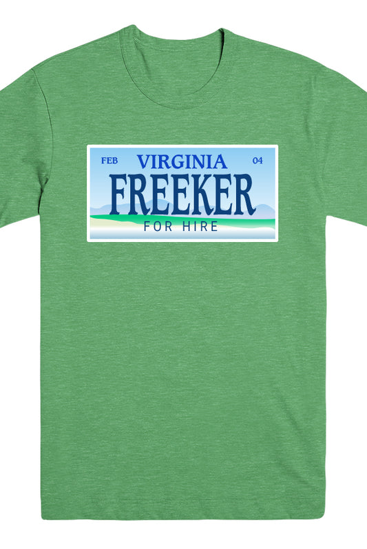 License Plate Tee (Green Triblend)