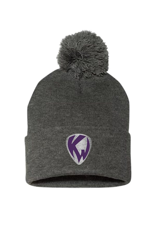 Pick Logo Pom Beanie (Grey)