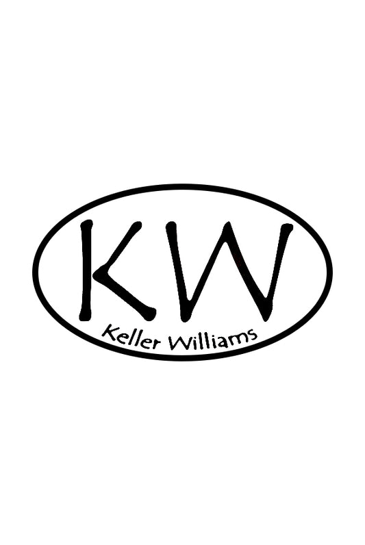 KW White Oval Sticker