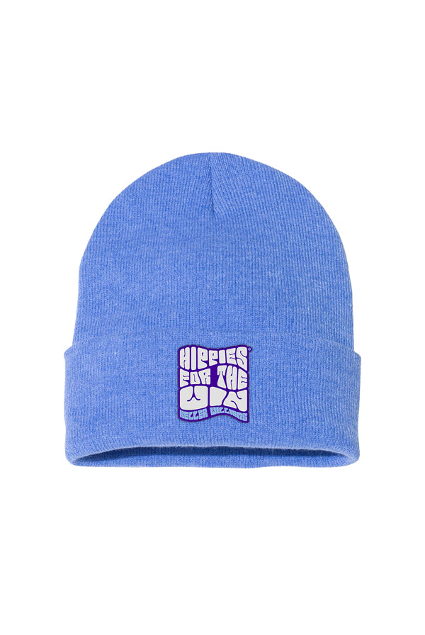 Hippies For The Win Patch Beanie (Heather Royal)