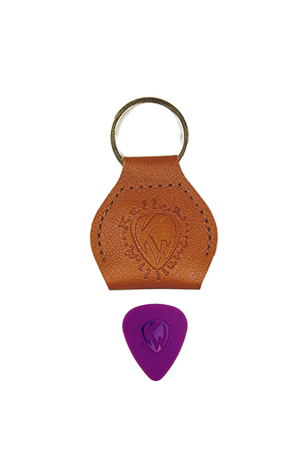 Leather Guitar Pick Holder Keychain