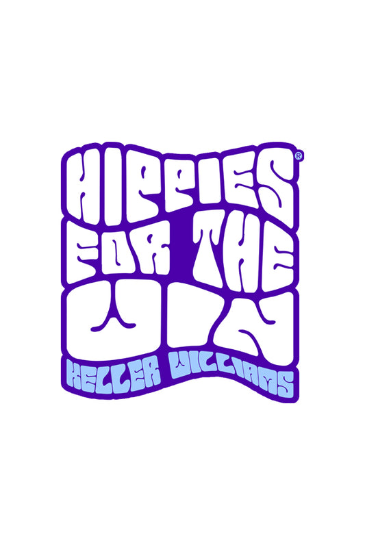 Hippies For The Win Sticker (Purple)