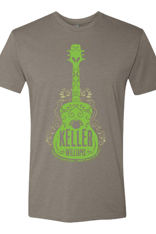 Green Guitar Tee (Grey)