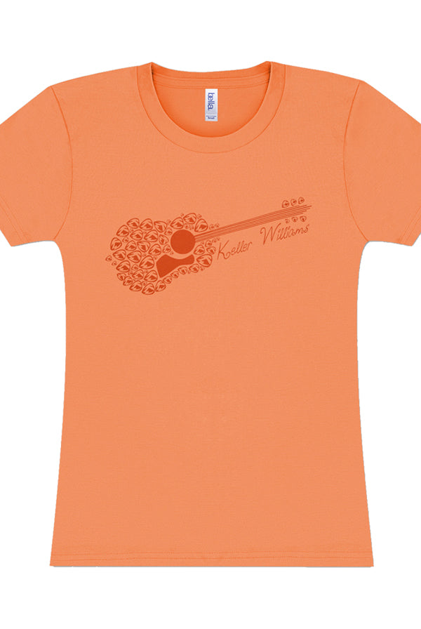 Guitar Ladies Tee (Orange)