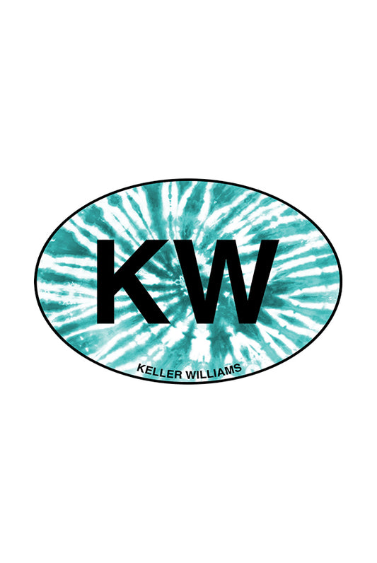 Tie Dye Oval Sticker