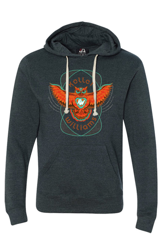 Owl Pullover Hoodie (Navy TriBlend)