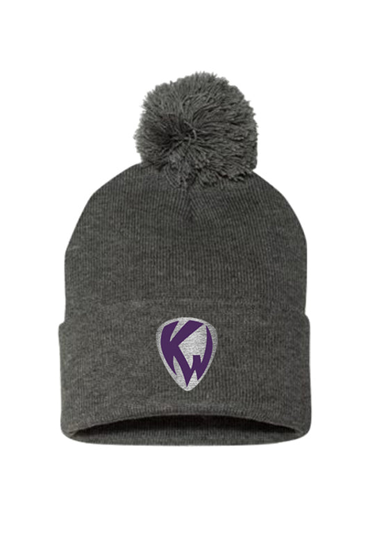 Pick Logo Pom Beanie (Grey)